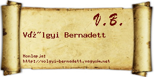 Völgyi Bernadett névjegykártya
