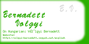 bernadett volgyi business card